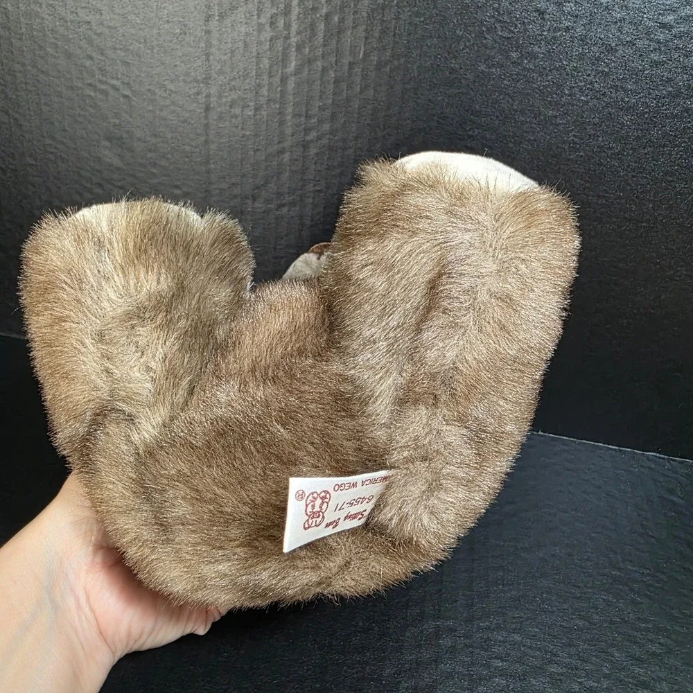 Fiesta Toy Sitting Bear Plush Kids 9 Inch Brown Ivory American Wego‎ 6455-71